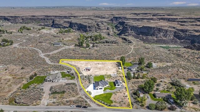 4064 China Ridge Dr, Kimberly, ID 83341 - view of property location with property boundaries highlighted, rural landscape, and a desert landscape