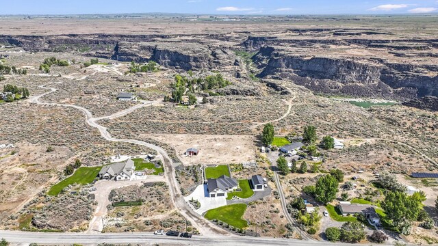 4064 China Ridge Dr, Kimberly, ID 83341 - aerial overview of property's location with rural landscape and a desert landscape