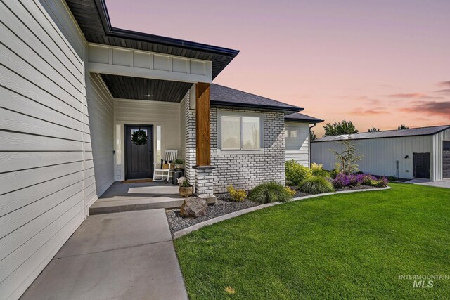4064 China Ridge Dr, Kimberly, ID 83341 - view of exterior entry featuring a yard