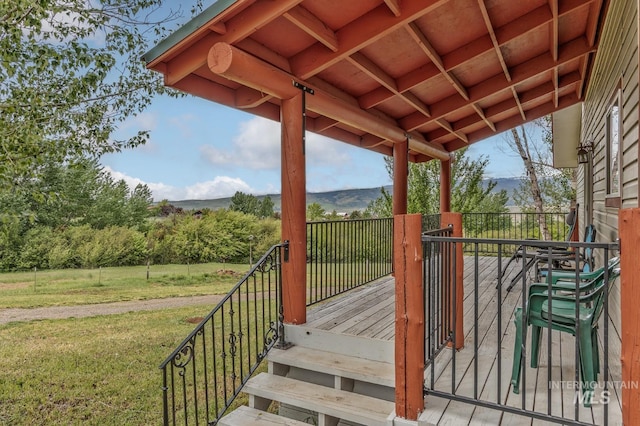 2445 Orchard Rd, Council, ID 83612 - wooden terrace with a yard