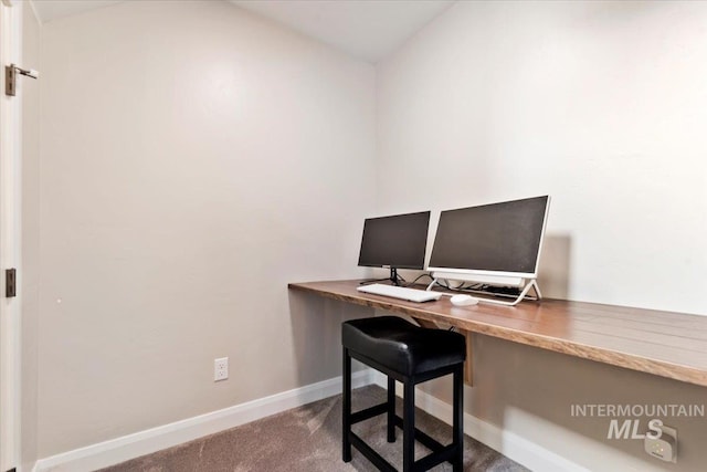 4680 N Maplestone Ave, Meridian, ID 83646 - carpeted office featuring baseboards and lofted ceiling