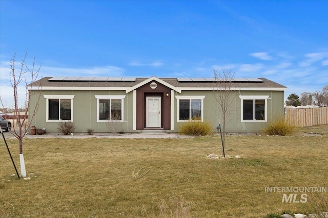 3834 N 2381 E, Filer, ID 83328 - ranch-style home featuring roof mounted solar panels and roof with shingles