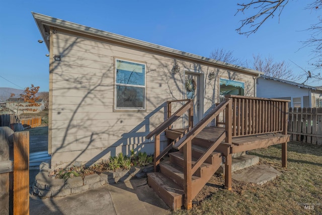 view of rear view of property