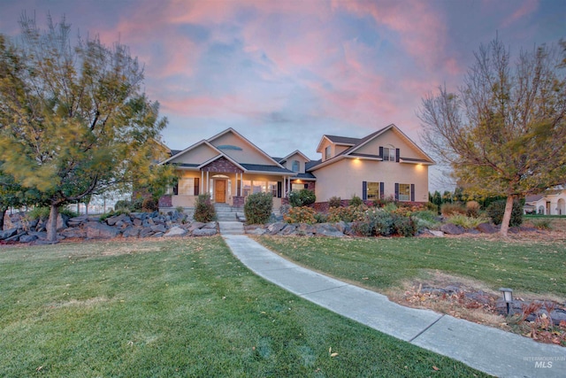3330 E 4050 N, Twin Falls, ID 83301 - view of front of home with a lawn and stucco siding