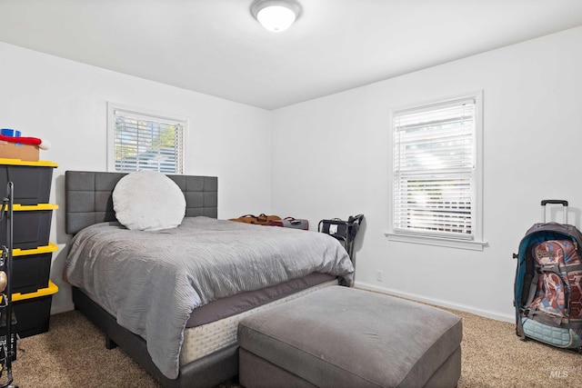 bedroom with carpet