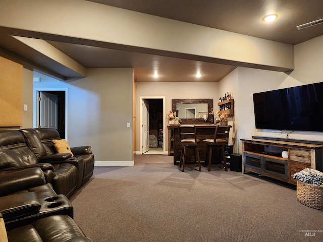 view of carpeted living room