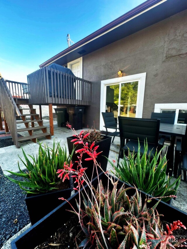 view of home's exterior featuring a patio area