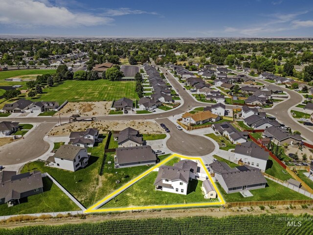 1317 Kyla Ct, Jerome, ID 83338 - aerial view of residential area with property parcel outlined