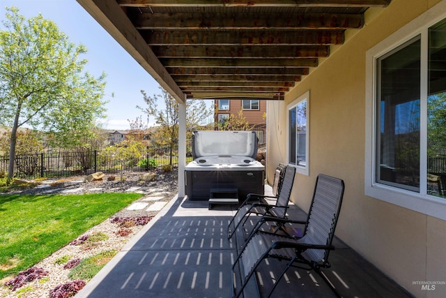 view of patio / terrace with fence