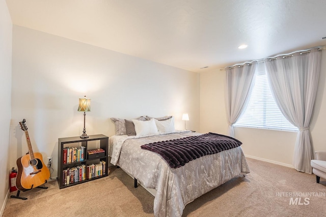 view of carpeted bedroom