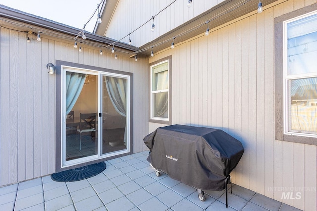 view of patio with area for grilling