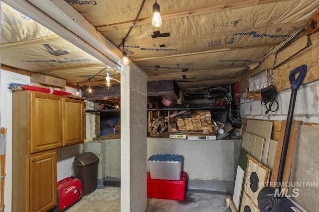 view of storage area