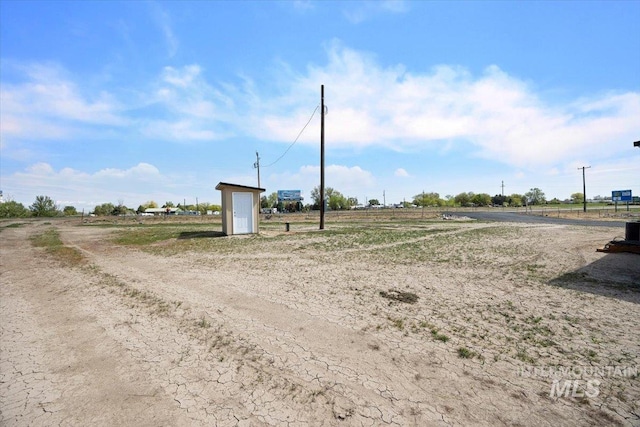 view of street featuring a rural view