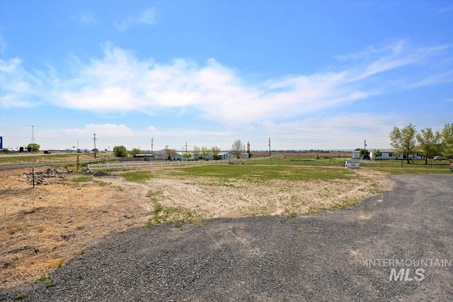 view of street with a rural view