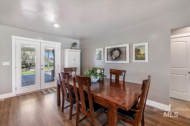 4076 N 3446 E, Kimberly, ID 83341 - dining area featuring french doors and wood finished floors