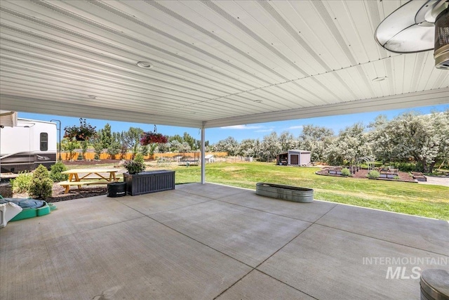 4076 N 3446 E, Kimberly, ID 83341 - view of patio / terrace with a shed