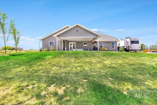 4076 N 3446 E, Kimberly, ID 83341 - back of house with french doors and a yard