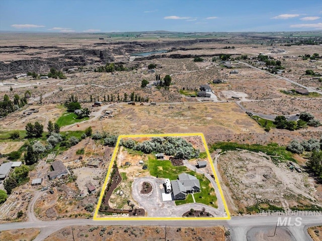 4076 N 3446 E, Kimberly, ID 83341 - overview of rural landscape featuring property parcel outlined and a desert landscape