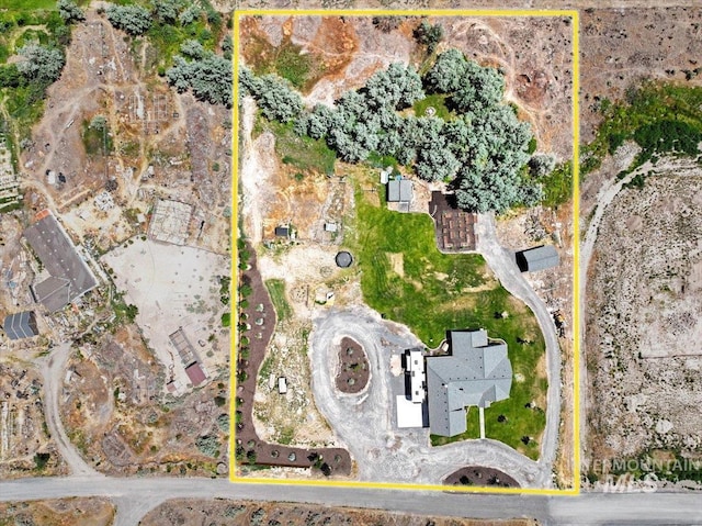 4076 N 3446 E, Kimberly, ID 83341 - aerial overview of property's location with property boundaries highlighted