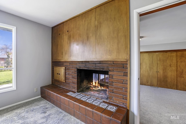 620 Monte Vista Dr, Twin Falls, ID 83301 - details with carpet, baseboards, and a multi sided fireplace