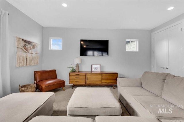 2959 S Shady Ln, Boise, ID 83716 - living area with plenty of natural light, carpet, and recessed lighting