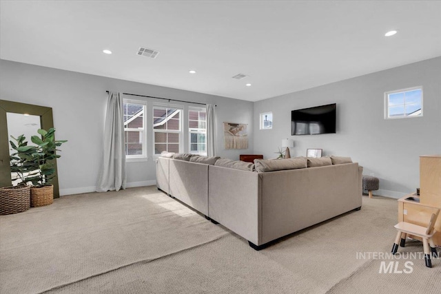 2959 S Shady Ln, Boise, ID 83716 - living area with carpet, recessed lighting, healthy amount of natural light, and baseboards