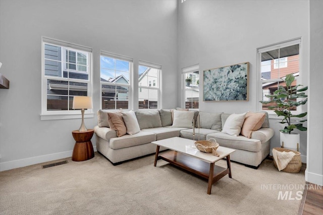2959 S Shady Ln, Boise, ID 83716 - living room with baseboards and a high ceiling