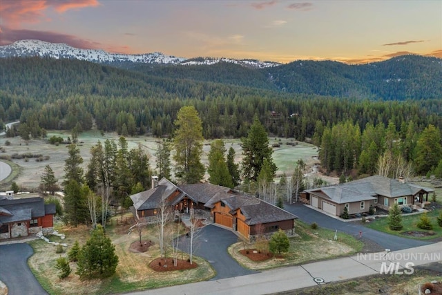 212 Ferguson Way, Mccall, ID 83638 - aerial view at dusk of a mountain view and a view of trees