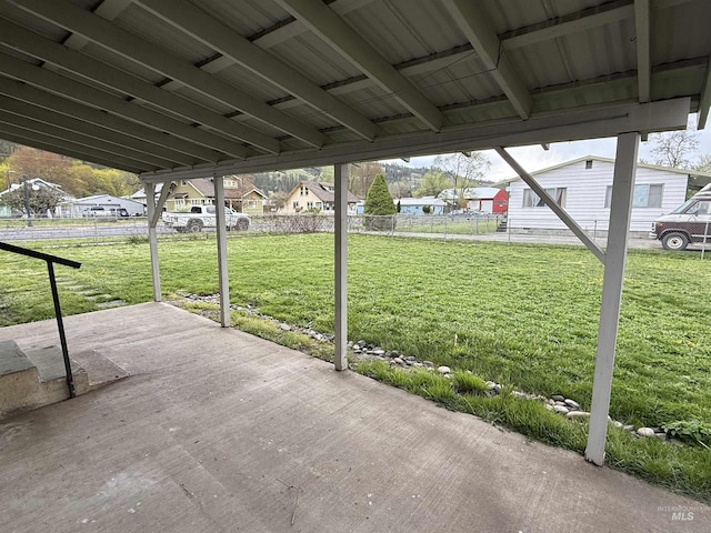 202 S Main St, Kooskia, ID 83539 - view of patio / terrace with fence and a residential view