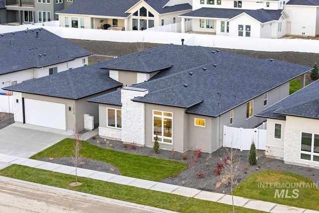 exterior space featuring a garage