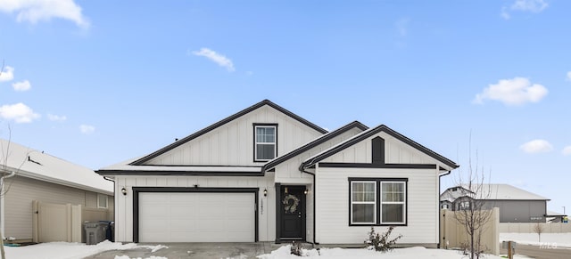 view of front of home featuring a garage