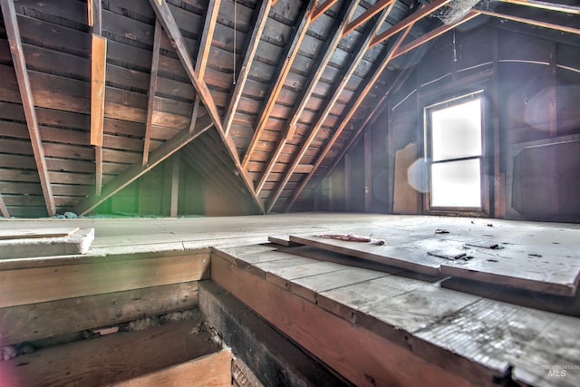 view of attic