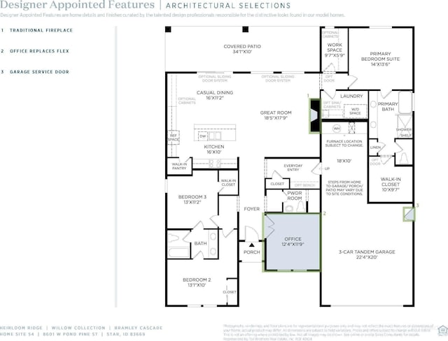8601 W Pond Pine St, Star, ID 83669 - floor plan / room layout