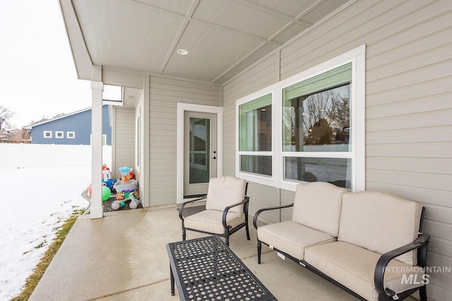 view of patio / terrace with fence