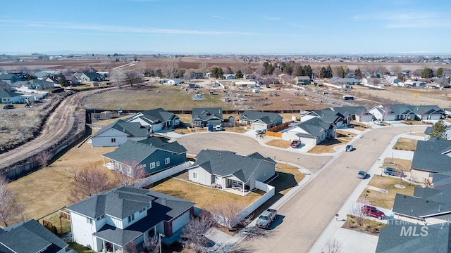 drone / aerial view with a residential view