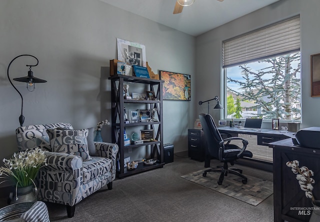 9473 W Suttle Lake Dr, Boise, ID 83714 - carpeted office featuring a ceiling fan