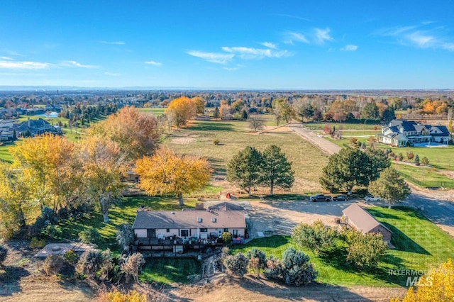 bird's eye view featuring a rural view