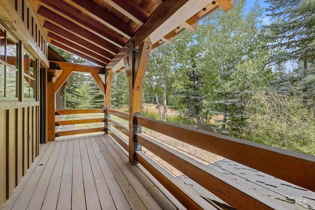 view of wooden deck