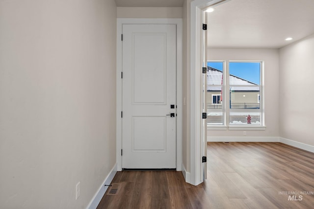 664 E Lockhart St, Meridian, ID 83646 - doorway featuring wood finished floors, baseboards, and recessed lighting