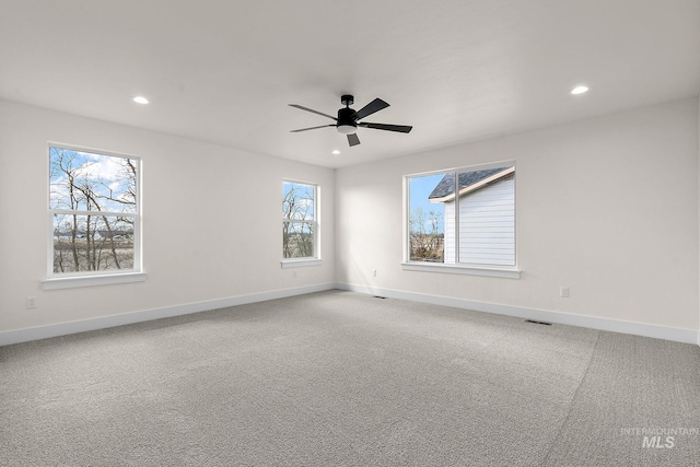 664 E Lockhart St, Meridian, ID 83646 - empty room featuring baseboards, a ceiling fan, and recessed lighting