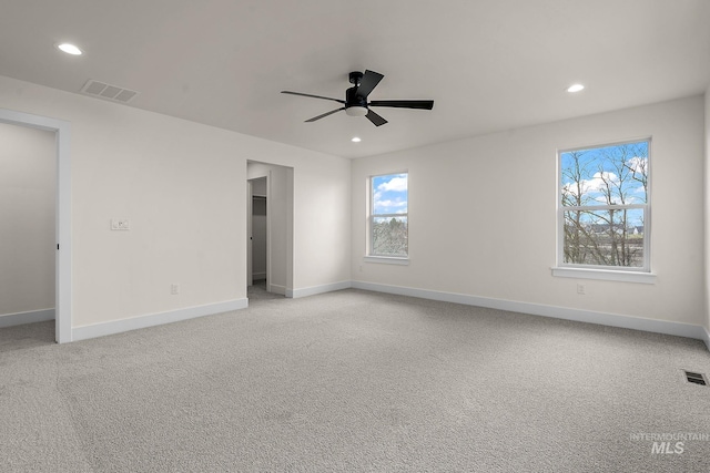 664 E Lockhart St, Meridian, ID 83646 - unfurnished bedroom featuring baseboards, visible vents, recessed lighting, and light colored carpet
