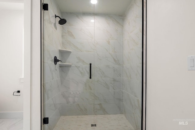 664 E Lockhart St, Meridian, ID 83646 - full bath with baseboards, recessed lighting, and a shower stall