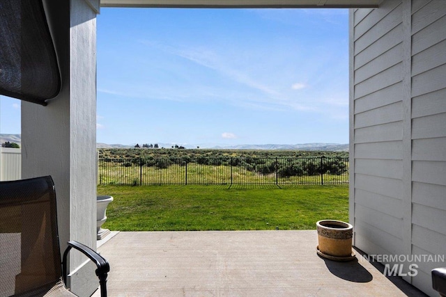 8450 S Bogus Ridge Ave, Boise, ID 83716 - view of patio / terrace with a mountain view