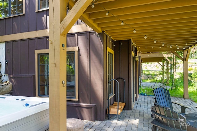 23 Golden Bar Ct, Donnelly, ID 83615 - view of patio with a hot tub