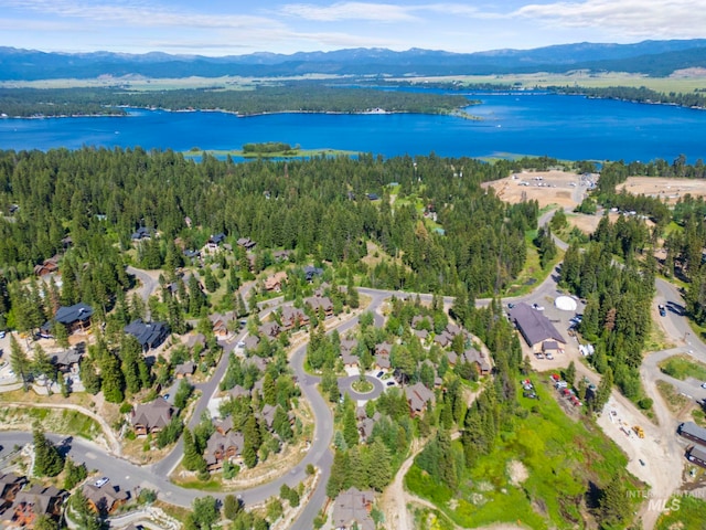 23 Golden Bar Ct, Donnelly, ID 83615 - drone / aerial view of a water and mountain view and a forest