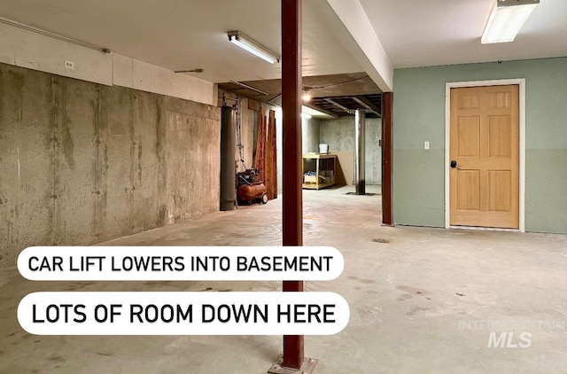 view of basement