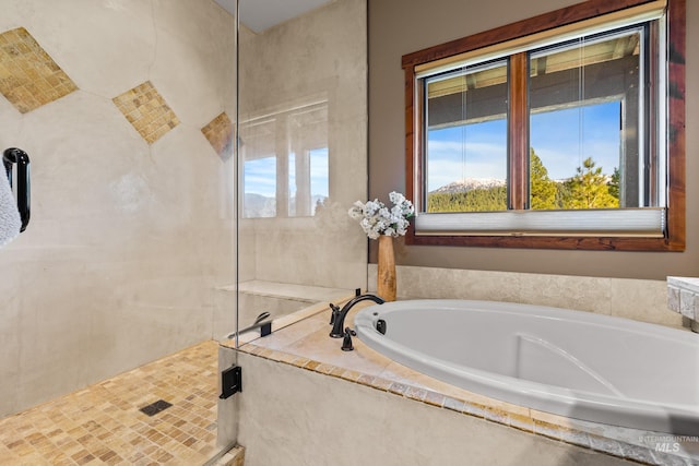 306 Otter Pond Ln, Mccall, ID 83638 - full bathroom with a garden tub and a stall shower