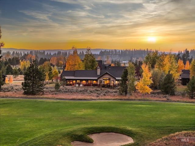 306 Otter Pond Ln, Mccall, ID 83638 - back of property with a lawn and golf course view