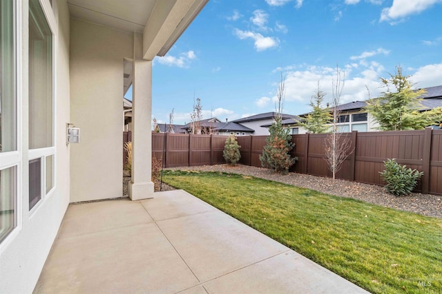 view of yard featuring a patio area