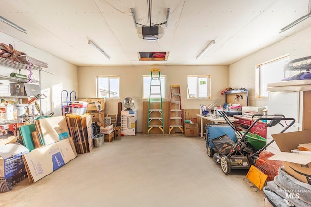 garage featuring a garage door opener